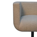 Cream Boucle Swivel Chair Cream Foam Wood Fabric