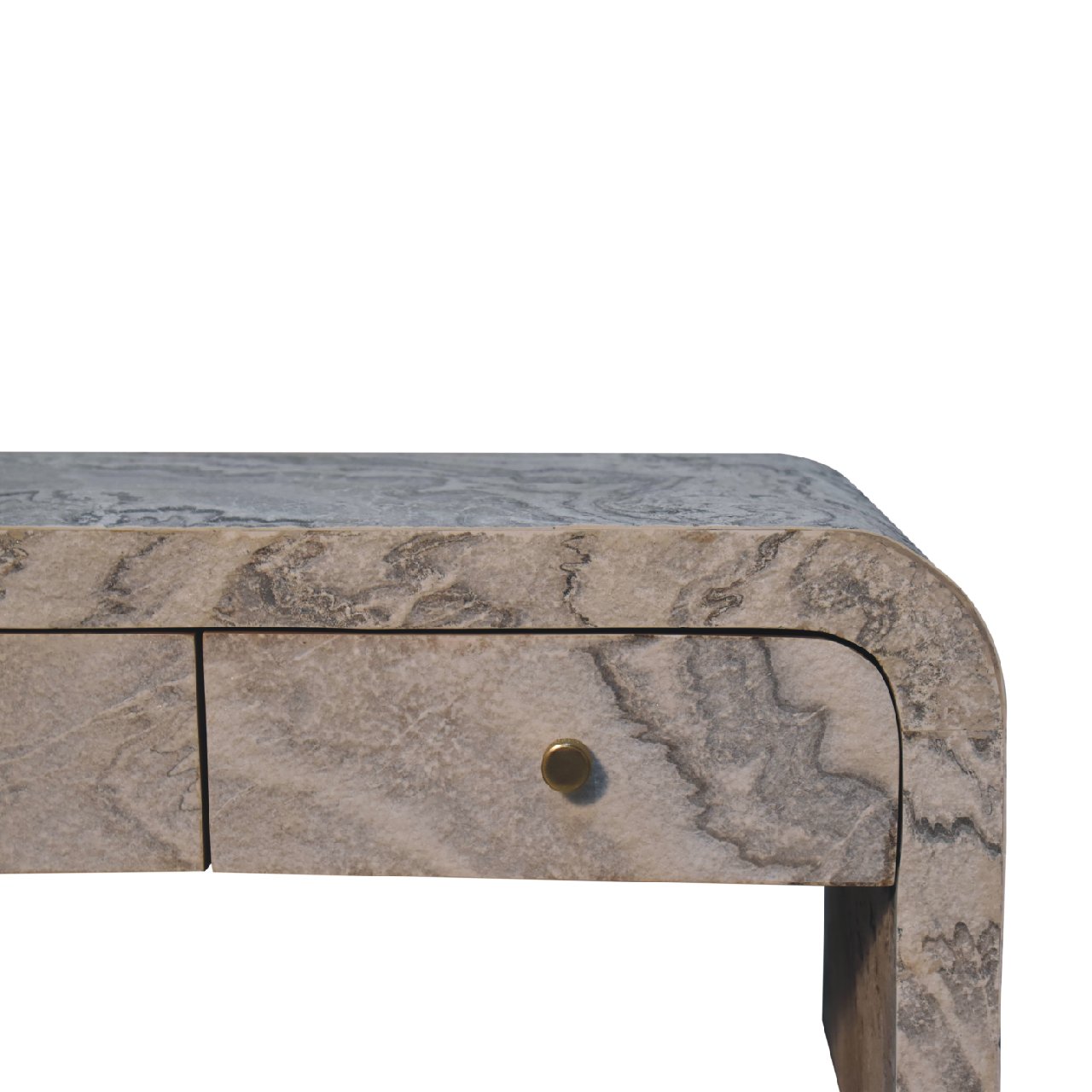 Nouveau Coffee Table Marble Solid Wood