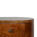 Chestnut Rounded Bedside Table Chestnut Solid Wood