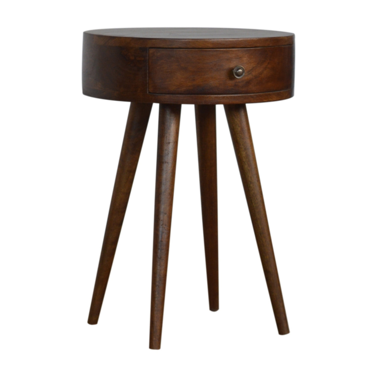 Nordic Chestnut Circular Bedside Chestnut Solid Wood