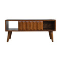 Chestnut Prism Sliding Media Unit Chestnut Solid Wood