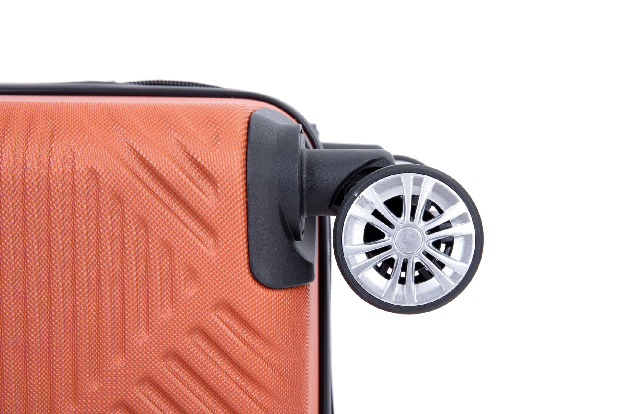 2Piece Luggage Sets ABS Lightweight Suitcase , Spinner orange+dark orange-abs