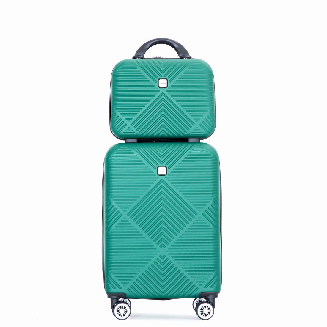 2Piece Luggage Sets Abs Lightweight Suitcasespinner Wheels, 20 14 Dark Green Dark Green Abs