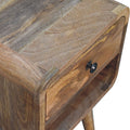 Mini Oak Ish Curve Lower Bedside Oak Solid Wood