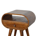 Chestnut Circular Open Bedside Chestnut Solid Wood