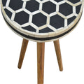 Solid Wood Bone Inlay Tripod Stool Beige White Light Brown Primary Living Space Contemporary Mango Bone,Solid Wood