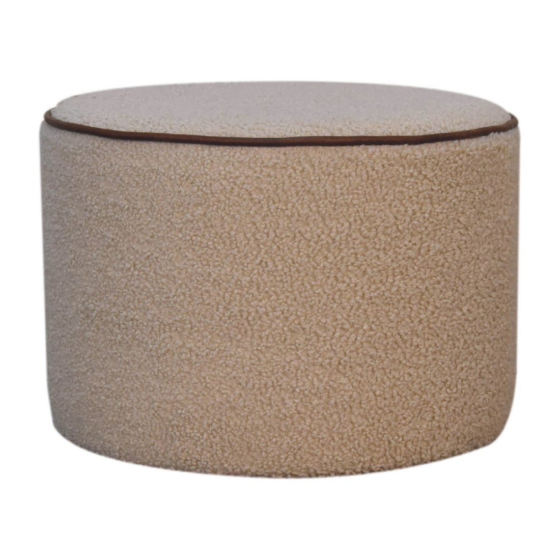 Serenity Large Round Footstool Chestnut Solid Wood