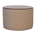 Serenity Large Round Footstool Chestnut Solid Wood