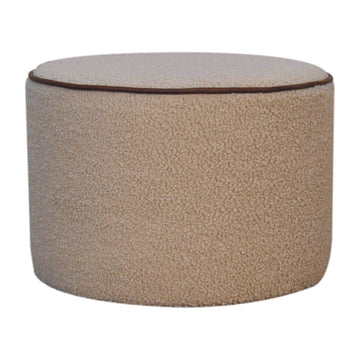 Serenity Large Round Footstool Chestnut Solid Wood