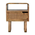 Close Knit Tallin Bedside Oak Wood Rattan