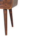 Mini Chestnut Curve Open Bedside Chestnut Solid Wood