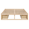 Full Size Platform Bed With 6 Storage Drawers,Antique Natural Antique Natural Mdf Lvl
