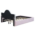 Full Size Upholstered Platform Bed With Led Headboard, Pink Box Spring Not Required Full Pink Wood Bedroom Upholstered