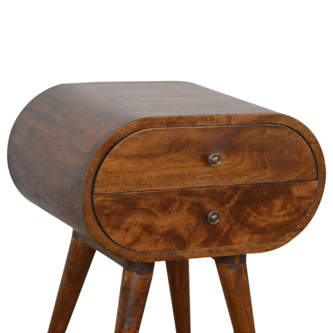 Chestnut Circular Bedside Chestnut Solid Wood