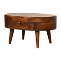 Mini Chestnut Rounded Coffee Table Chestnut Solid Wood