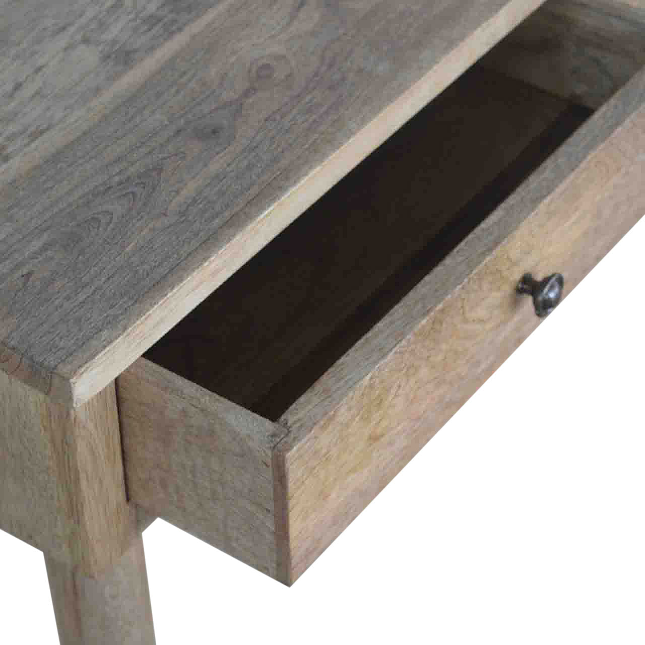 Hallway 2 Drawer Console Table Oak Solid Wood