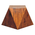 Chestnut Abstract End Table Chestnut Solid Wood