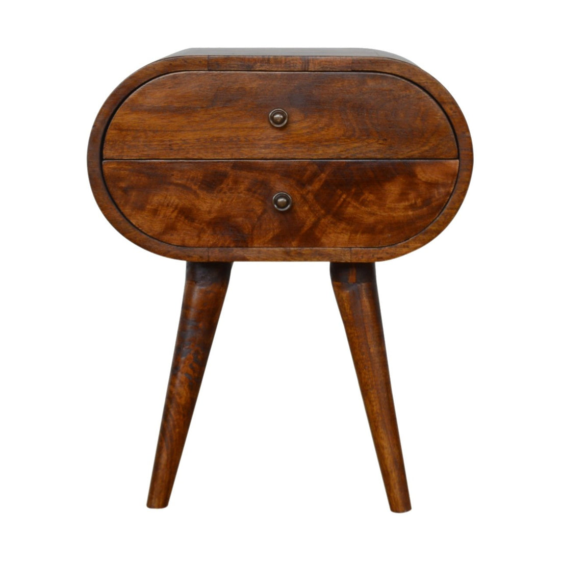 Chestnut Circular Bedside Chestnut Solid Wood