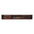 Lunar 2 Drawer Floating Console Chestnut Solid Wood