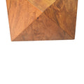 Chestnut Abstract End Table Chestnut Solid Wood