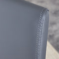 Modern Dining Chair, Pu Faux Leather Backrest Cushion Side Chair, Suitable For Dining, Kitchen, Dressing Table, Terrace, Club Guest Office Chair Set Of 4 Gray Pu Leather Dx 2268 Gray Pu