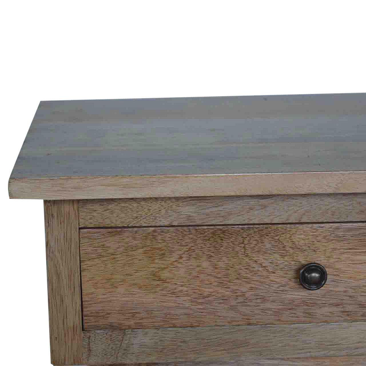 Hallway 2 Drawer Console Table Oak Solid Wood