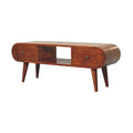 Chestnut Circular Tv Unit Chestnut Solid Wood