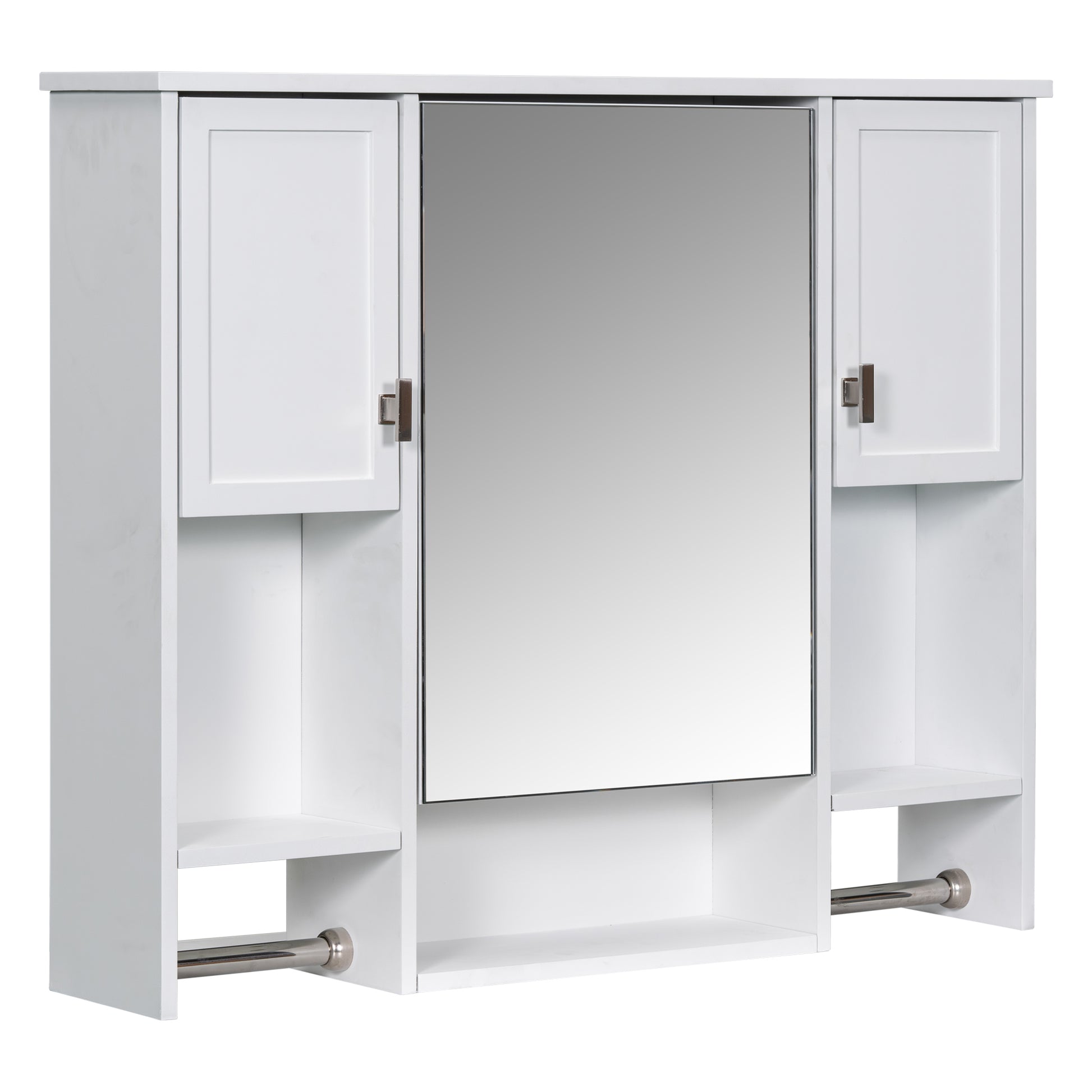 35'' x 28'' Modern Wall Mounted Bathroom Storage white-2-5+-mirror included-bathroom-wall