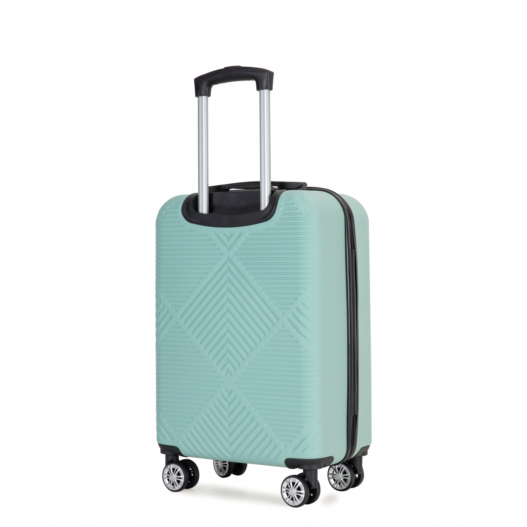 2Piece Luggage Sets ABS Lightweight Suitcase , Spinner light blue-abs