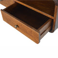 Floating Chestnut Open Console Chestnut Solid Wood