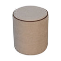 Serenity Round Footstool Cream Foam Wood Fabric