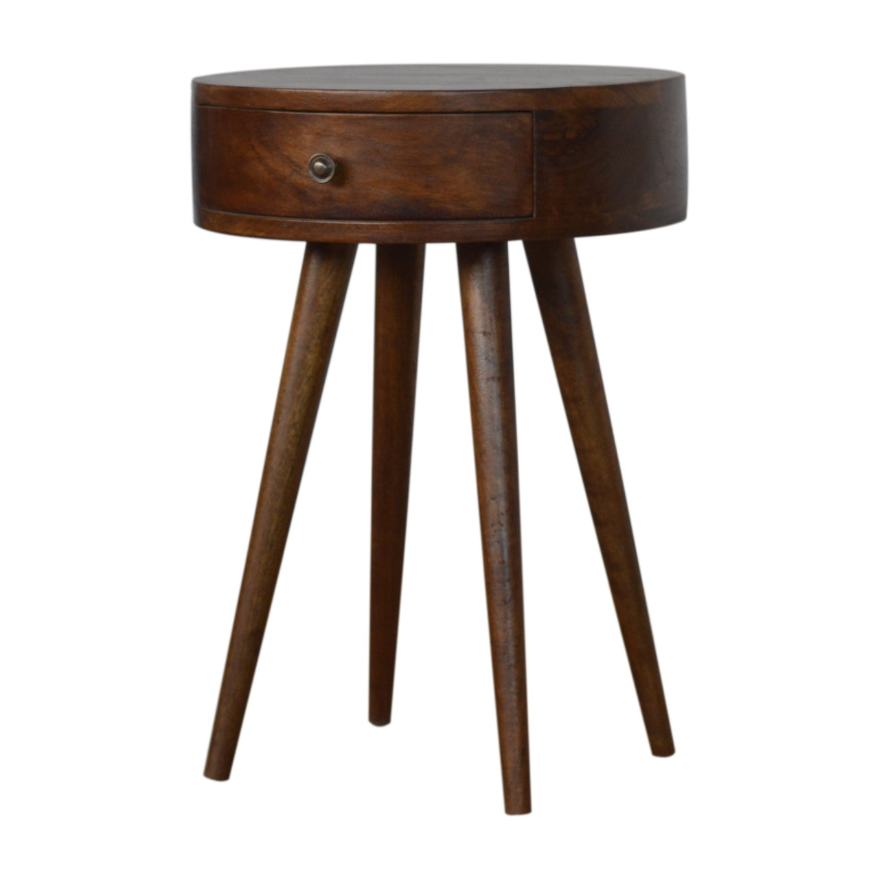 Nordic Chestnut Circular Bedside Chestnut Solid Wood