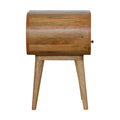 Circular Open Slot Bedside Oak Solid Wood