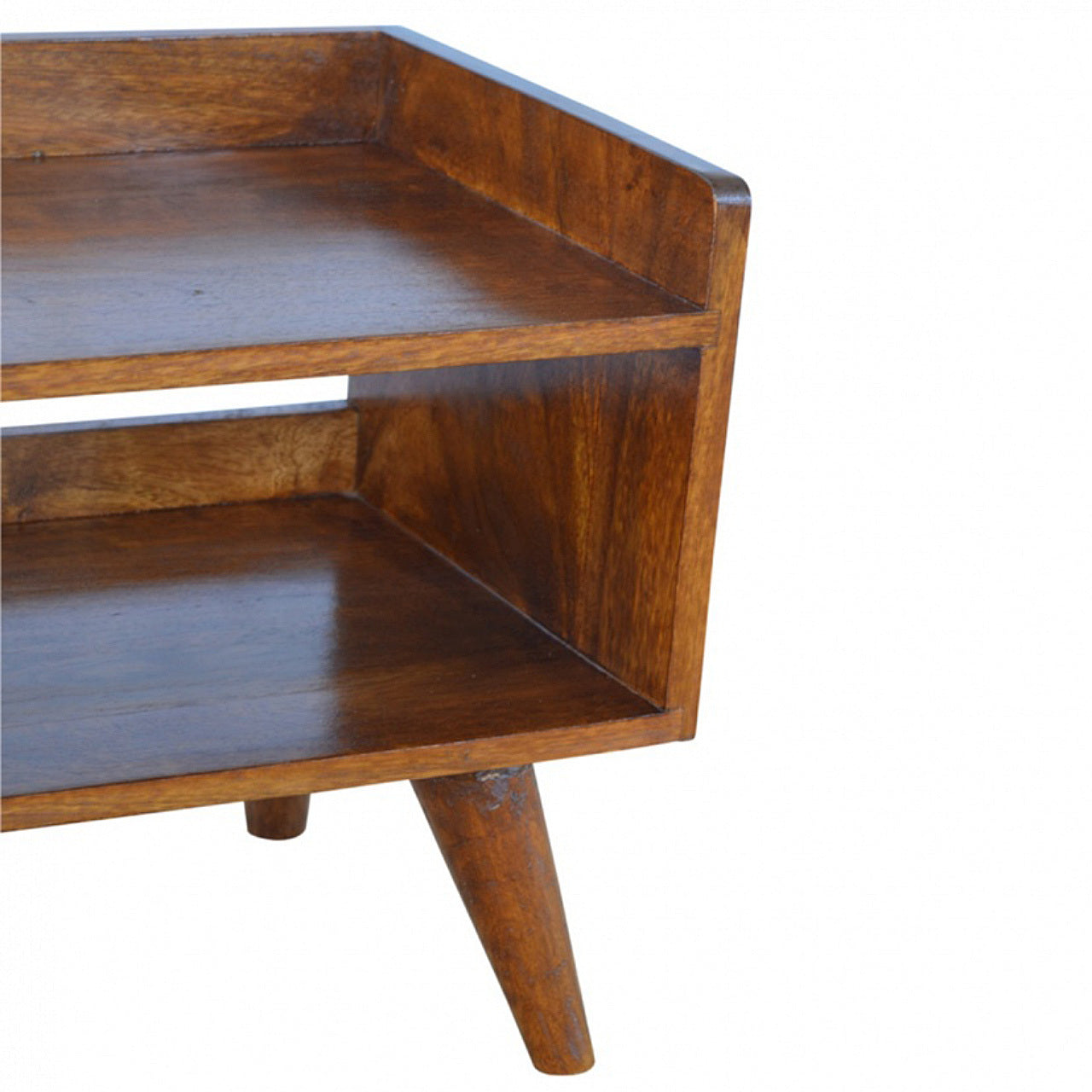 Chestnut Nordic Storage Bench Chestnut Solid Wood