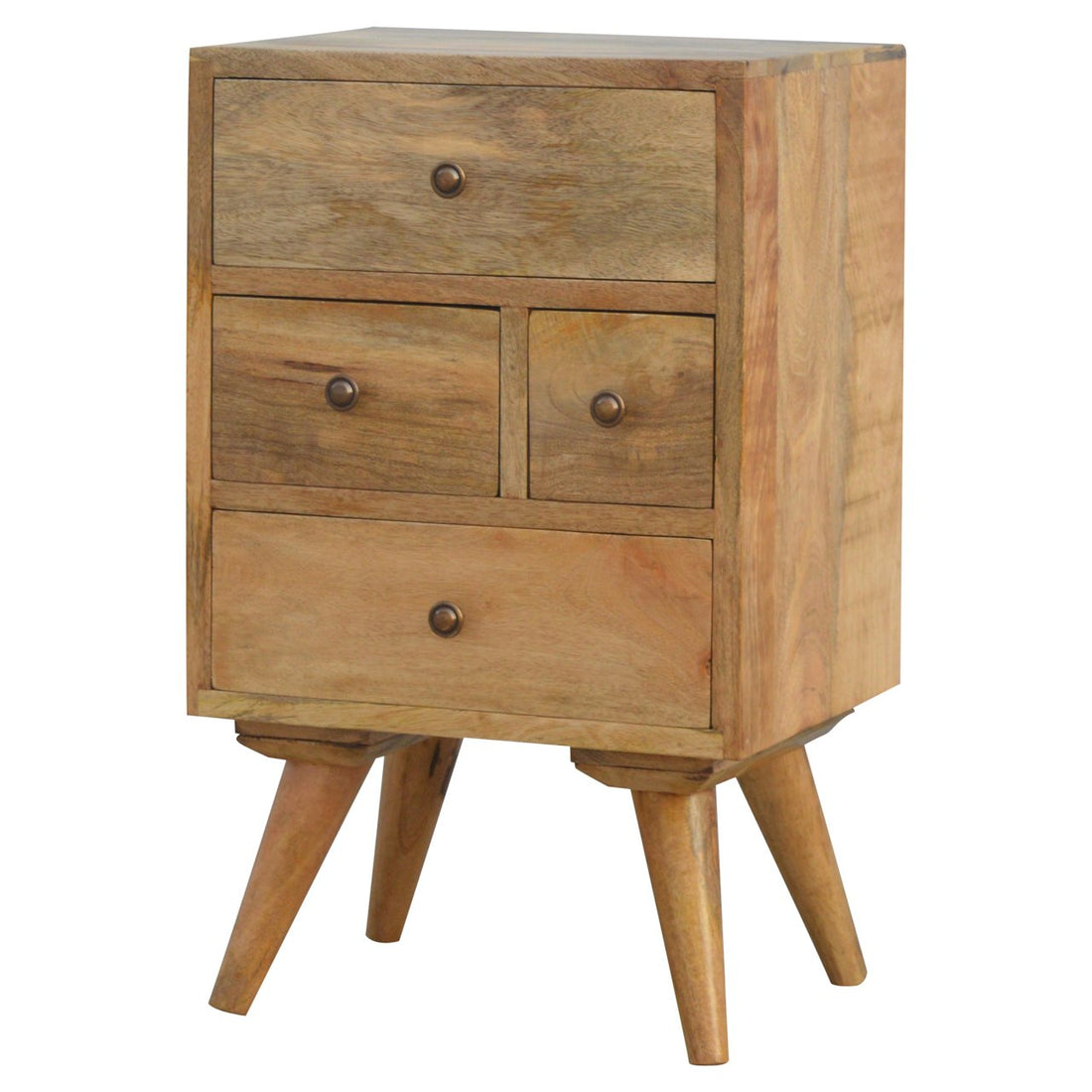 Solid Wood Nordic Style 4 Drawer Multi Bedside Light Oak Light Brown 4 Drawers Bedroom With Legs Contemporary,French Country,Traditional Mango Oak Wood Solid Wood