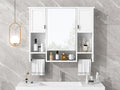 35'' x 28'' Modern Wall Mounted Bathroom Storage white-2-5+-mirror included-bathroom-wall