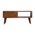 Chestnut Prism Sliding Media Unit Chestnut Solid Wood