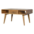 Curved Oak Ish Coffee Table Oak Solid Wood