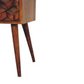 Mini Chestnut Cube 2 Drawer Bedside Chestnut Solid Wood