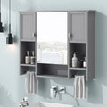 35'' x 28'' Modern Wall Mounted Bathroom Storage grey-2-5+-mirror included-bathroom-wall