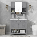 36'' Bathroom Vanity with Top Sink, Modern Mirror 4+-grey-4+-bathroom-freestanding-solid