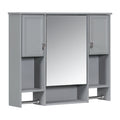 35'' x 28'' Modern Wall Mounted Bathroom Storage grey-2-5+-mirror included-bathroom-wall