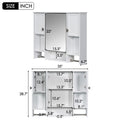 35'' x 28'' Modern Wall Mounted Bathroom Storage white-2-5+-mirror included-bathroom-wall