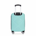 4 Piece Abs Lightweight Suitcase, 14 Inch Makeup Box, Aircraft Wheels 14 20 24 28 Light Blue Light Blue Abs