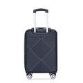 4 Piece Abs Lightweight Suitcase, 14 Inch Makeup Box, Aircraft Wheels 14 20 24 28 Black Black Abs