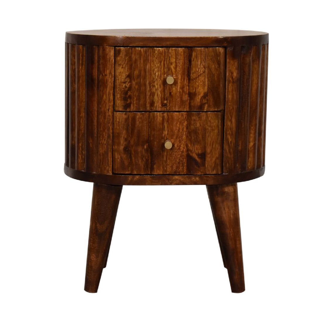 Stripe Chestnut Bedside Chestnut Solid Wood