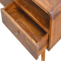 Curved Chestnut Media Unit Chestnut Solid Wood