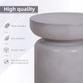Faux Concrete Texture 17 Inch Height Accent Table For Indoor And Outdoor Gray Garden & Outdoor European Magnesium Oxide