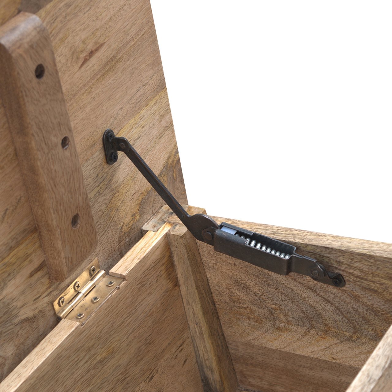 Solid Wood Lid Up Storage Bench Oak Solid Wood