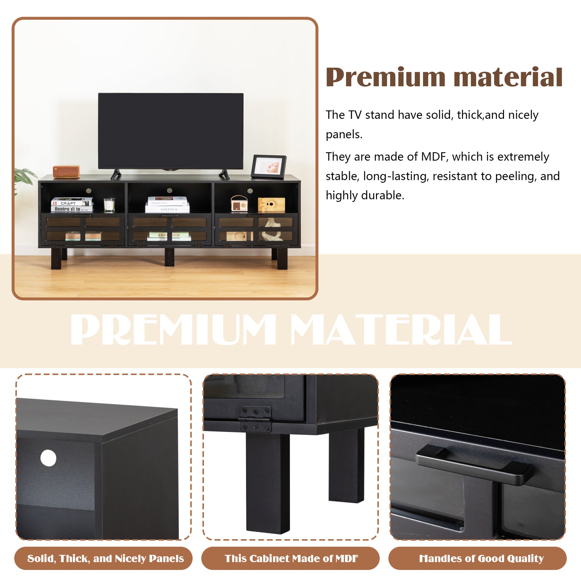 Tv Stand,Tv Cabinet,American Country Style Tv Lockers,The Toughened Glass Door Panel,Metal Handles,Birch Legs,Turn Down The Drawer,Can Be Placed In Lounge Room,Living Room Or Bedroom,Color:Black Black Primary Living Space 60 69 Inches 60 69 Inches